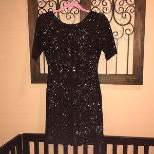 Black sequined dress
